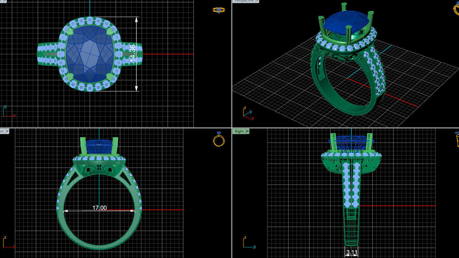 Womenring 01  3D model_6