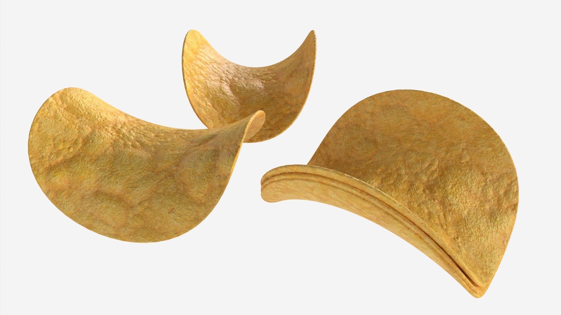 Potato chips 03 3D model_1