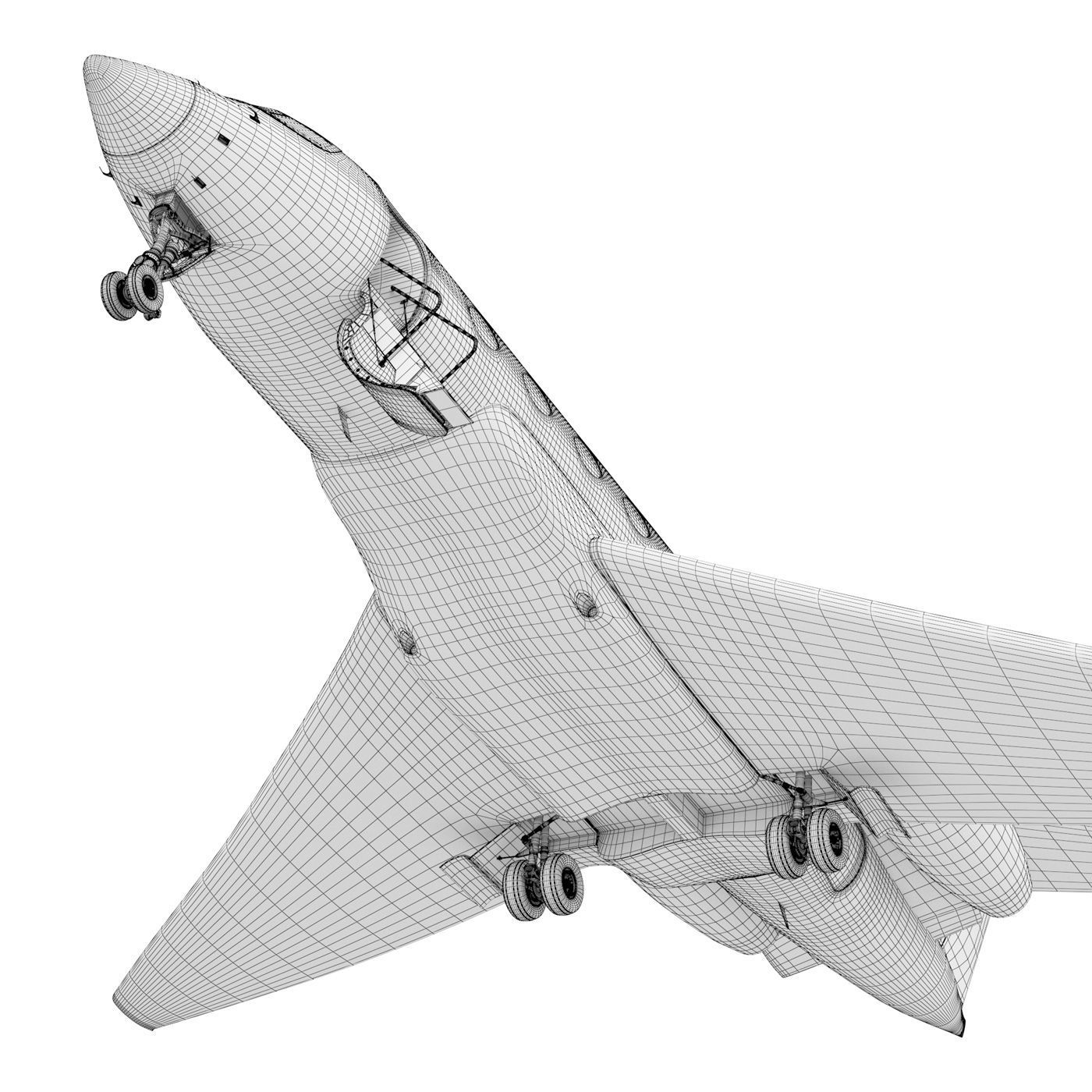 Aircraft  G500 3D model_10