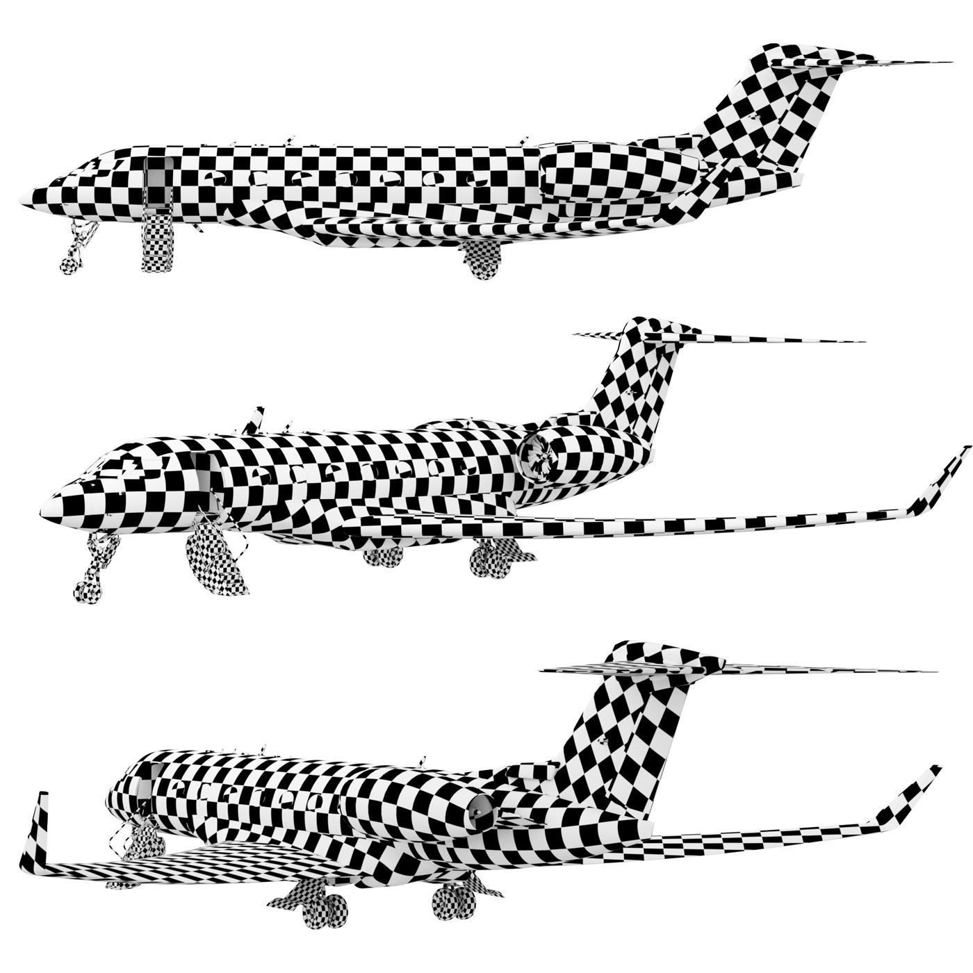 Aircraft  G500 3D model_5