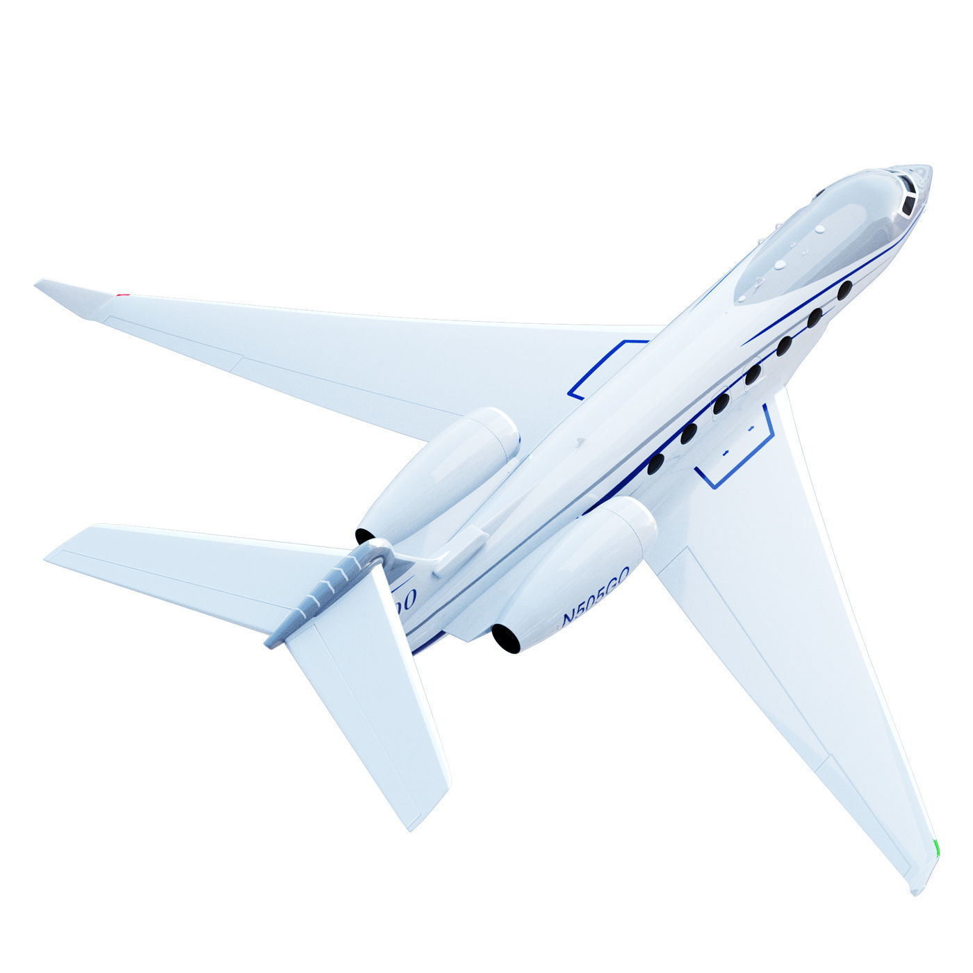 Aircraft  G500 3D model_1