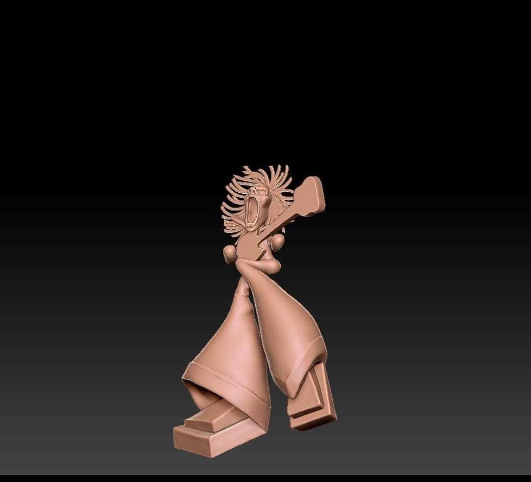 The Morley wooden statue 3D print model_3