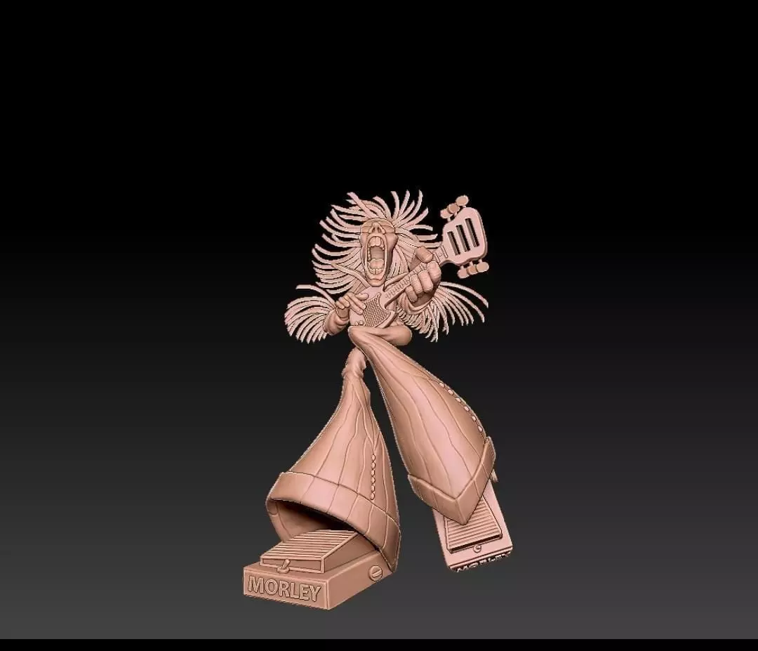 The Morley wooden statue 3D print model_0