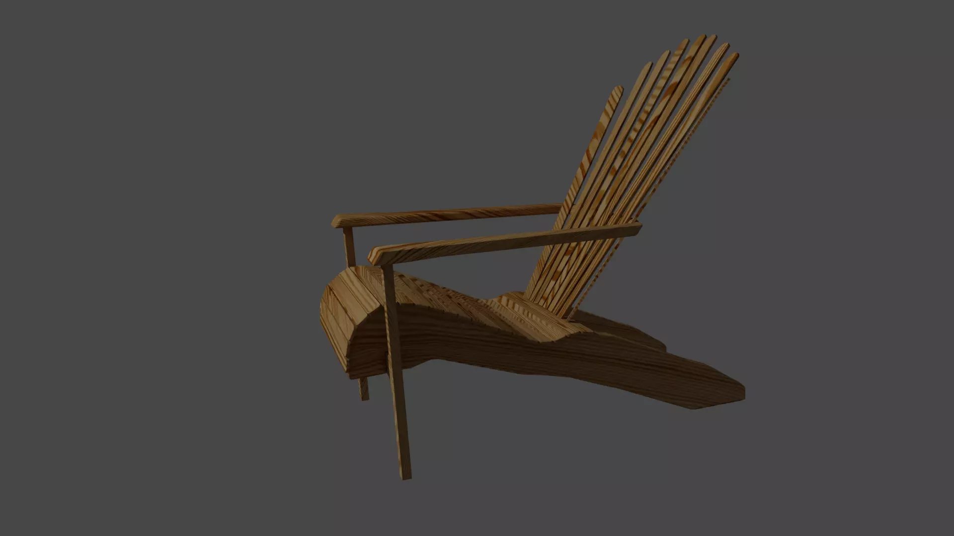 Adirondack chair Low-poly 3D model