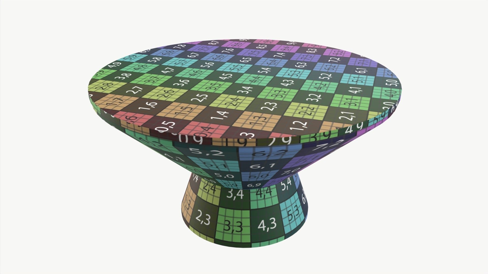 Round Coffee Table 03 3D model_6