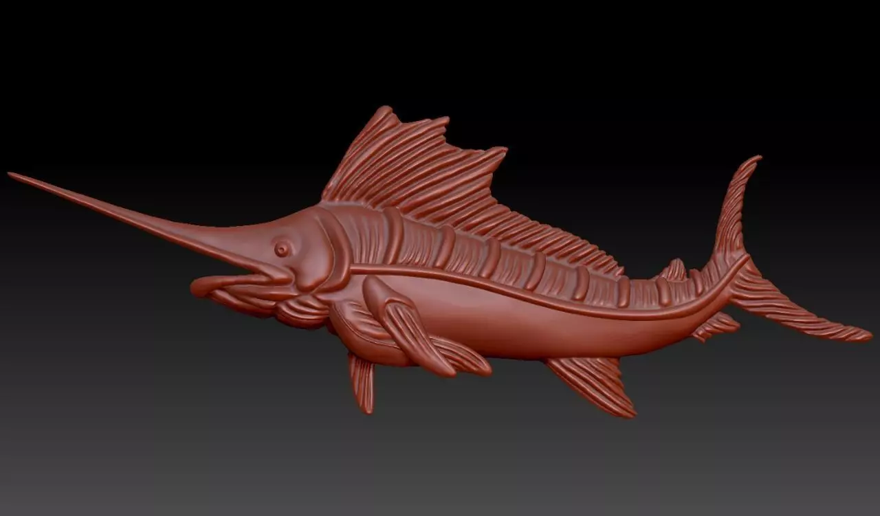 Swordfish marlin 3D print model_0