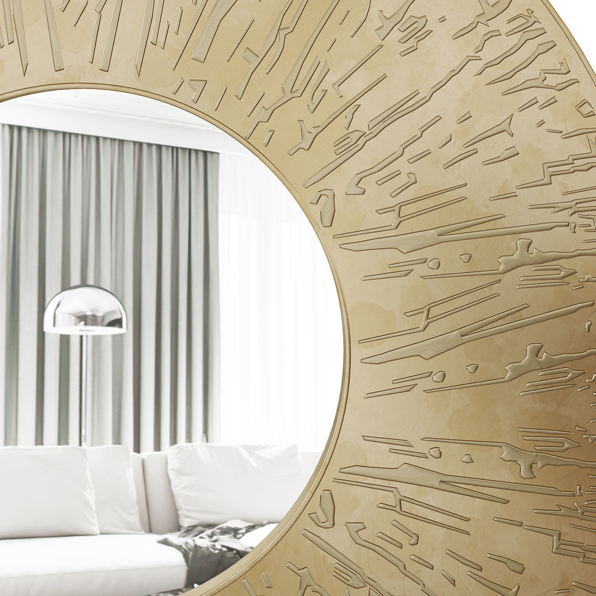 HULI ROUND MIRROR by Brabbu 3D model_2