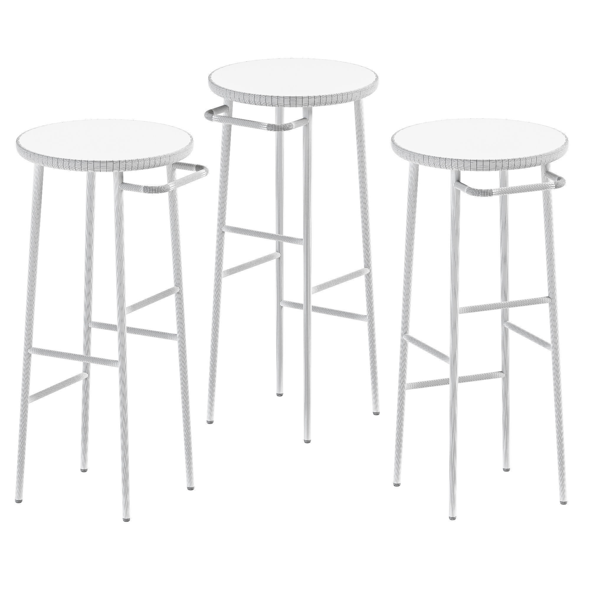 Hang tall Bar Stool by Ext 3D model_1