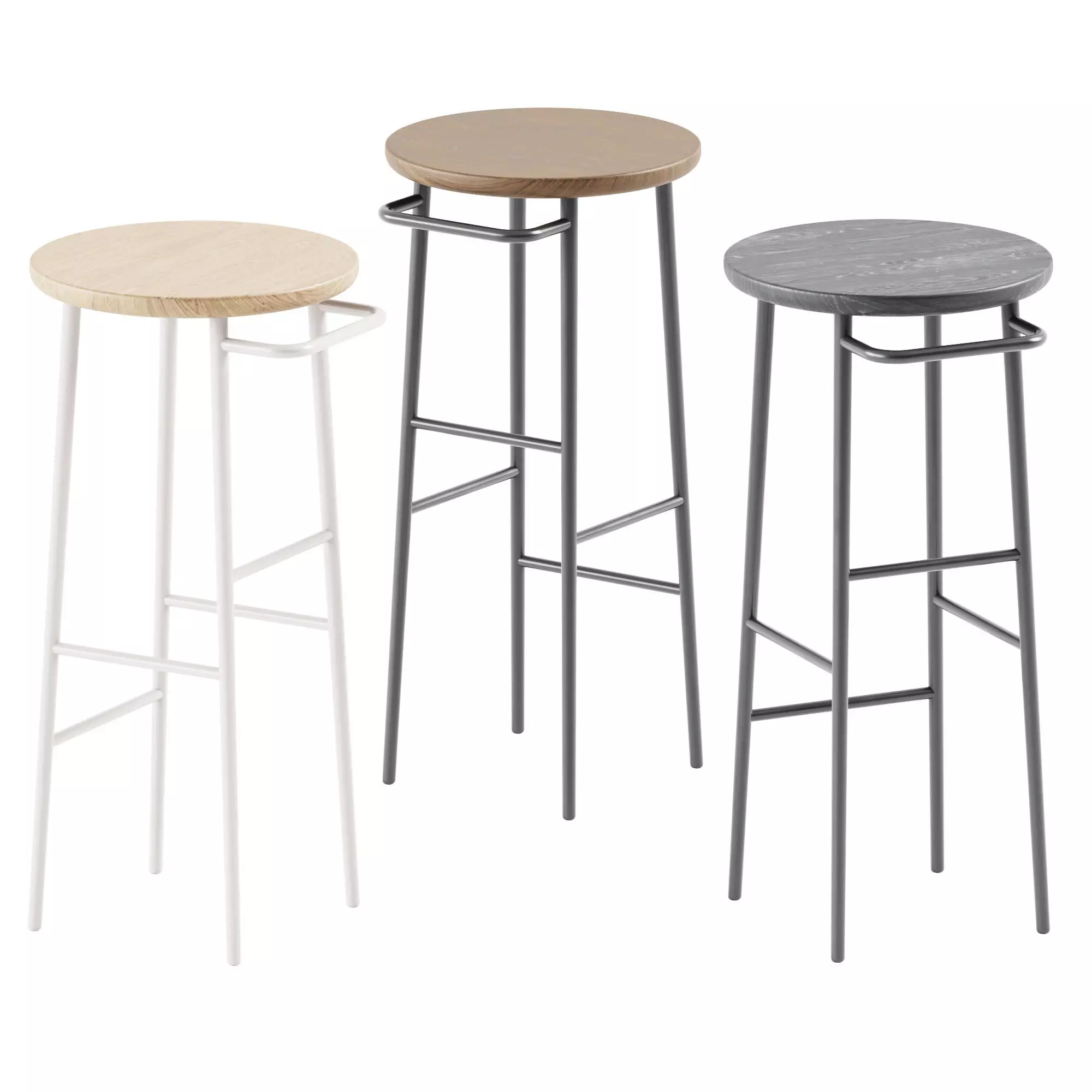 Hang tall Bar Stool by Ext 3D model_0