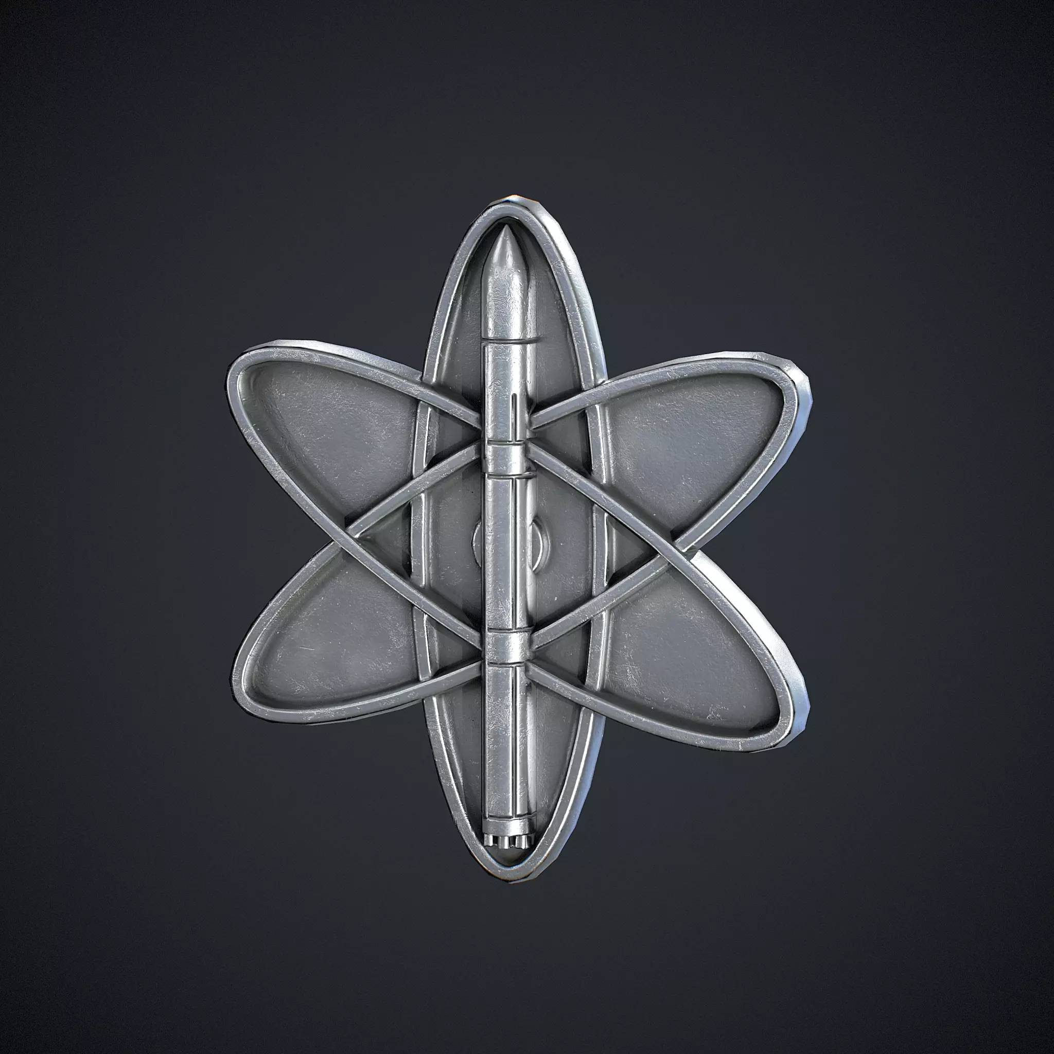 Atomic Badge Low-poly 3D model