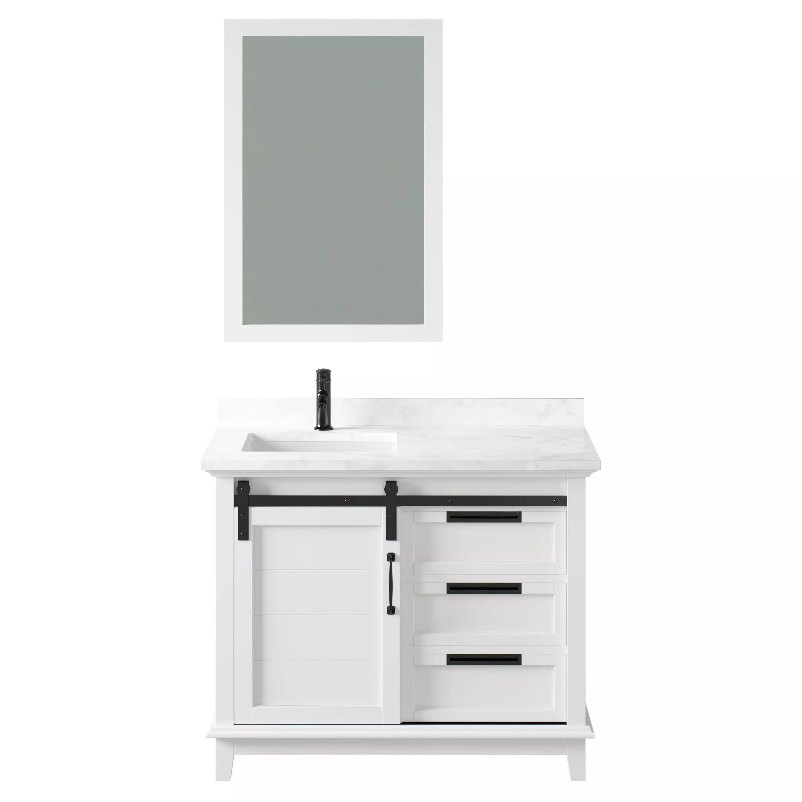 OVE Ernest 42 White Vanity 3D model_0