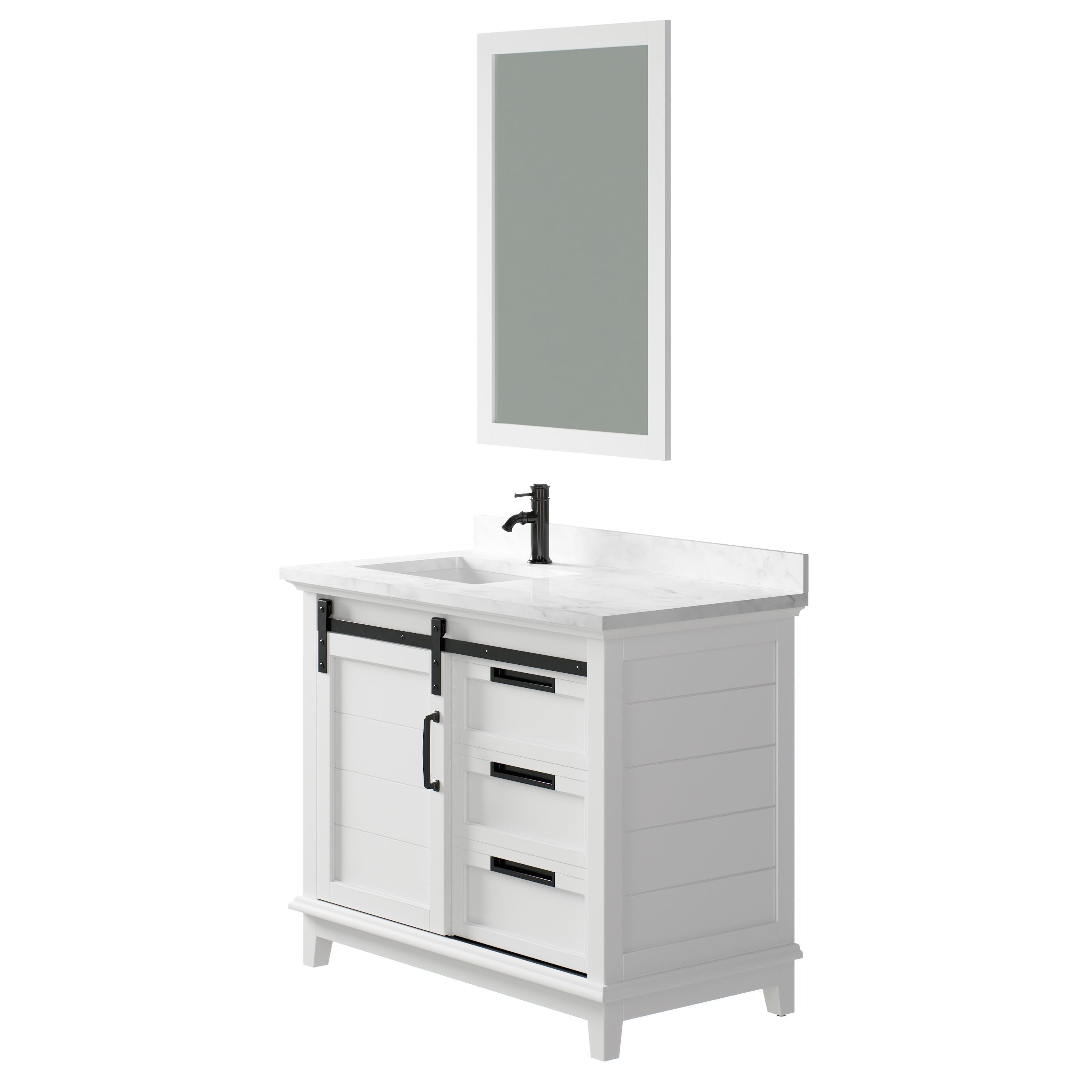 OVE Ernest 42 White Vanity 3D model_2