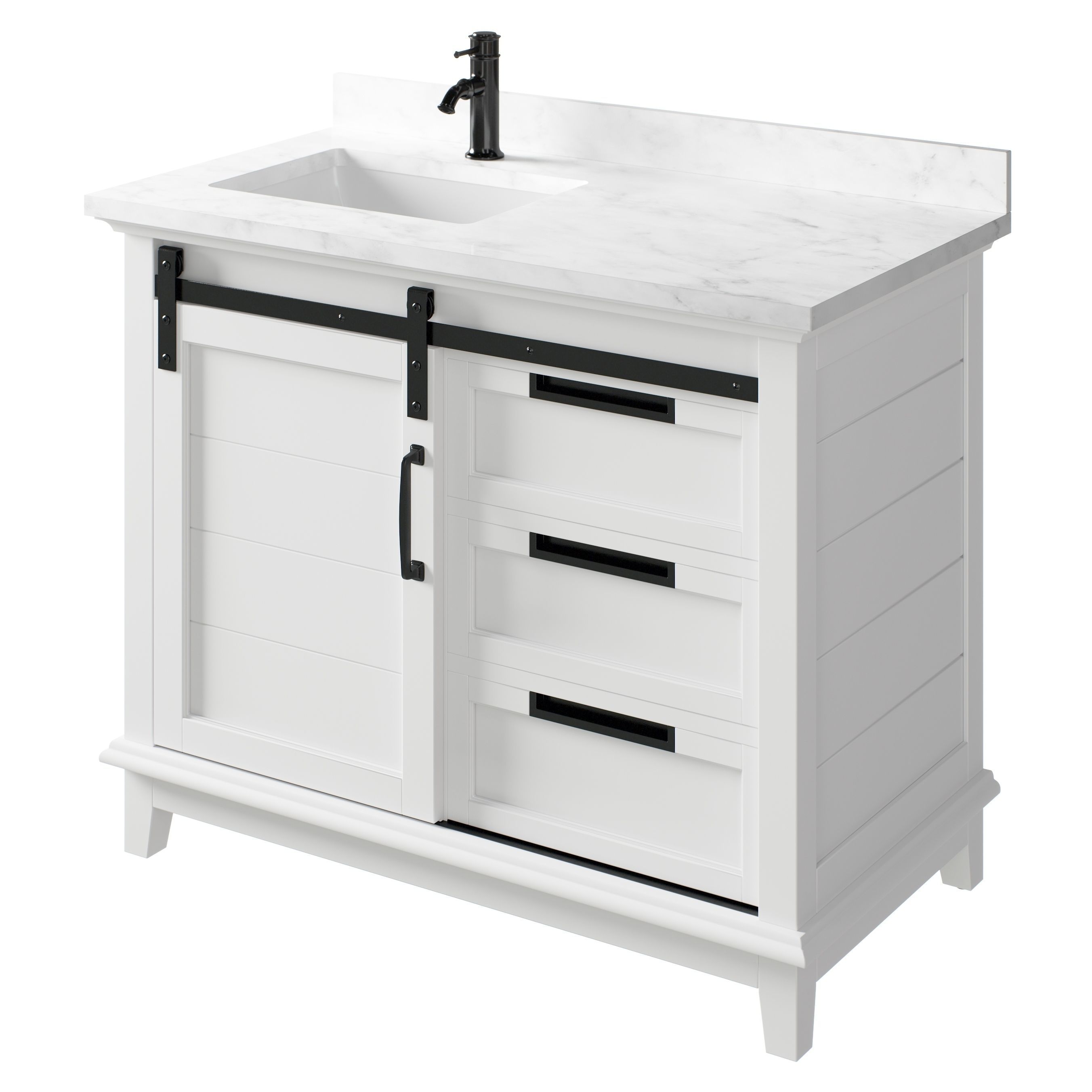 OVE Ernest 42 White Vanity 3D model_6
