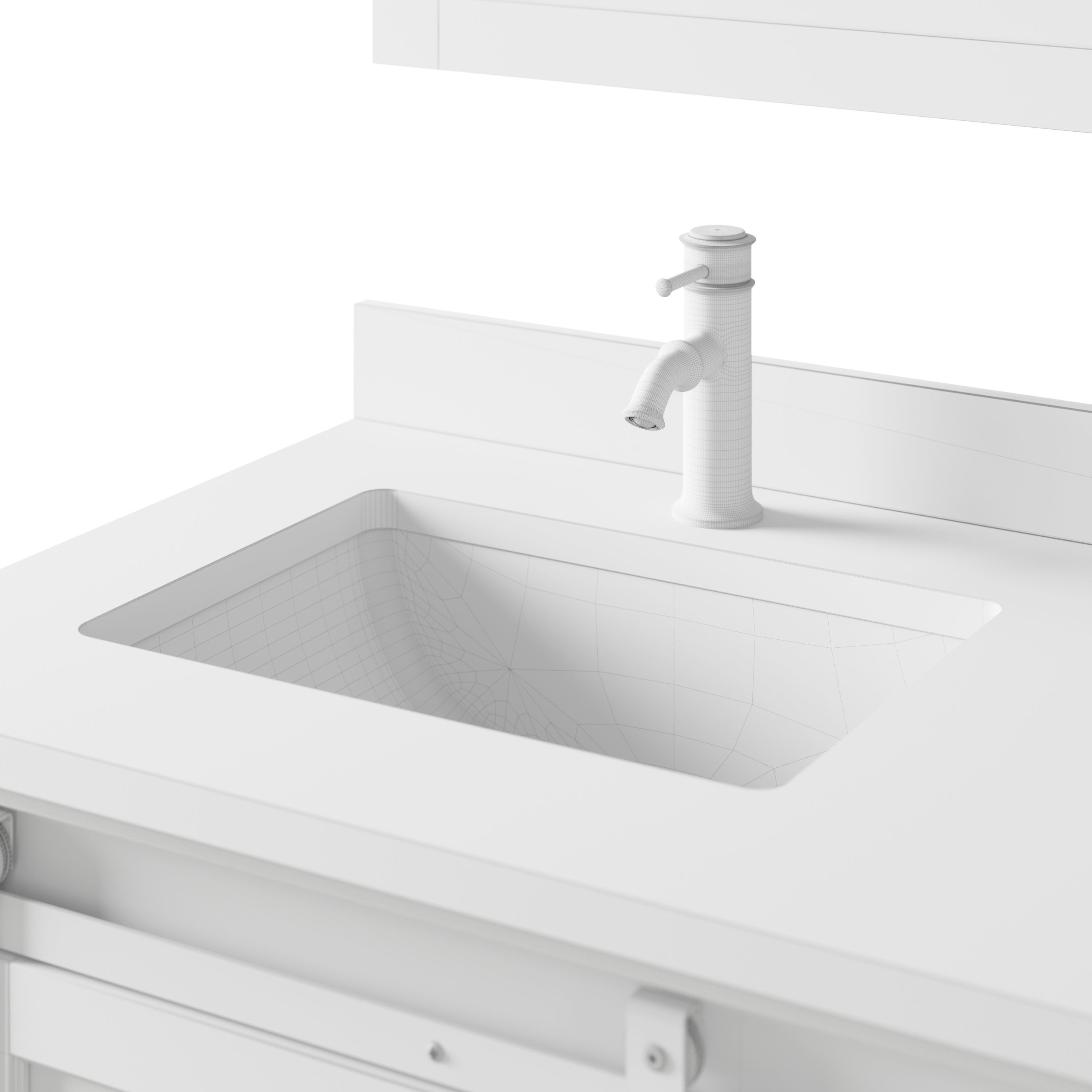 OVE Ernest 42 White Vanity 3D model_13