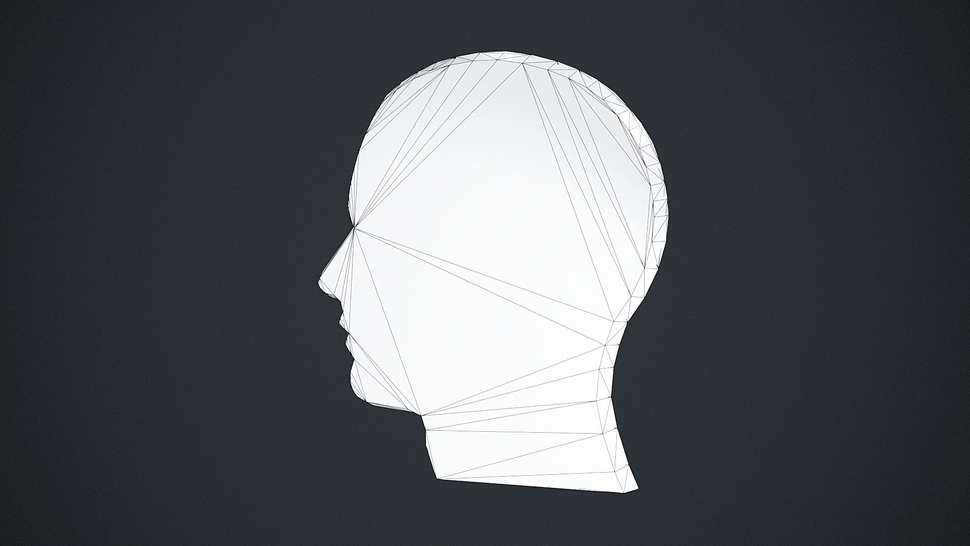 Head Badge Low-poly 3D model_2