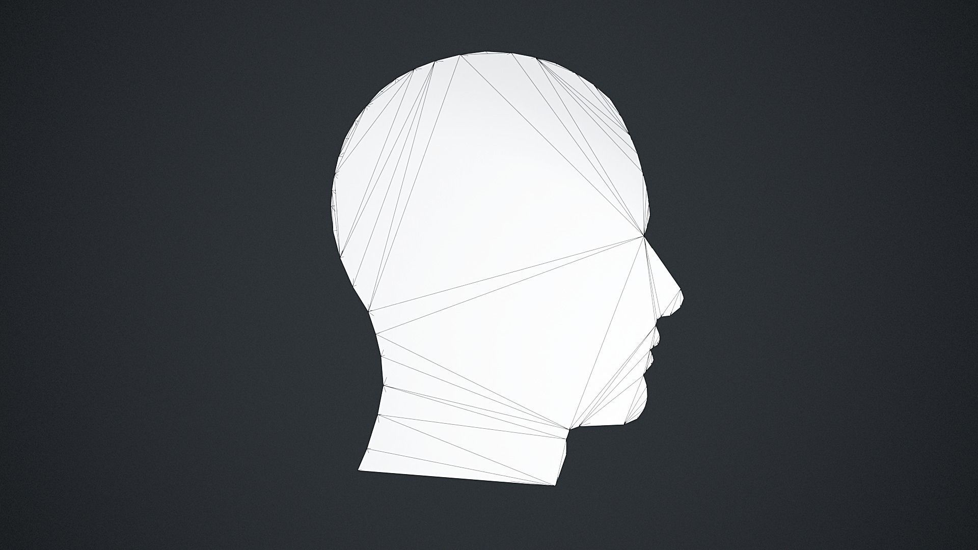 Head Badge Low-poly 3D model_3