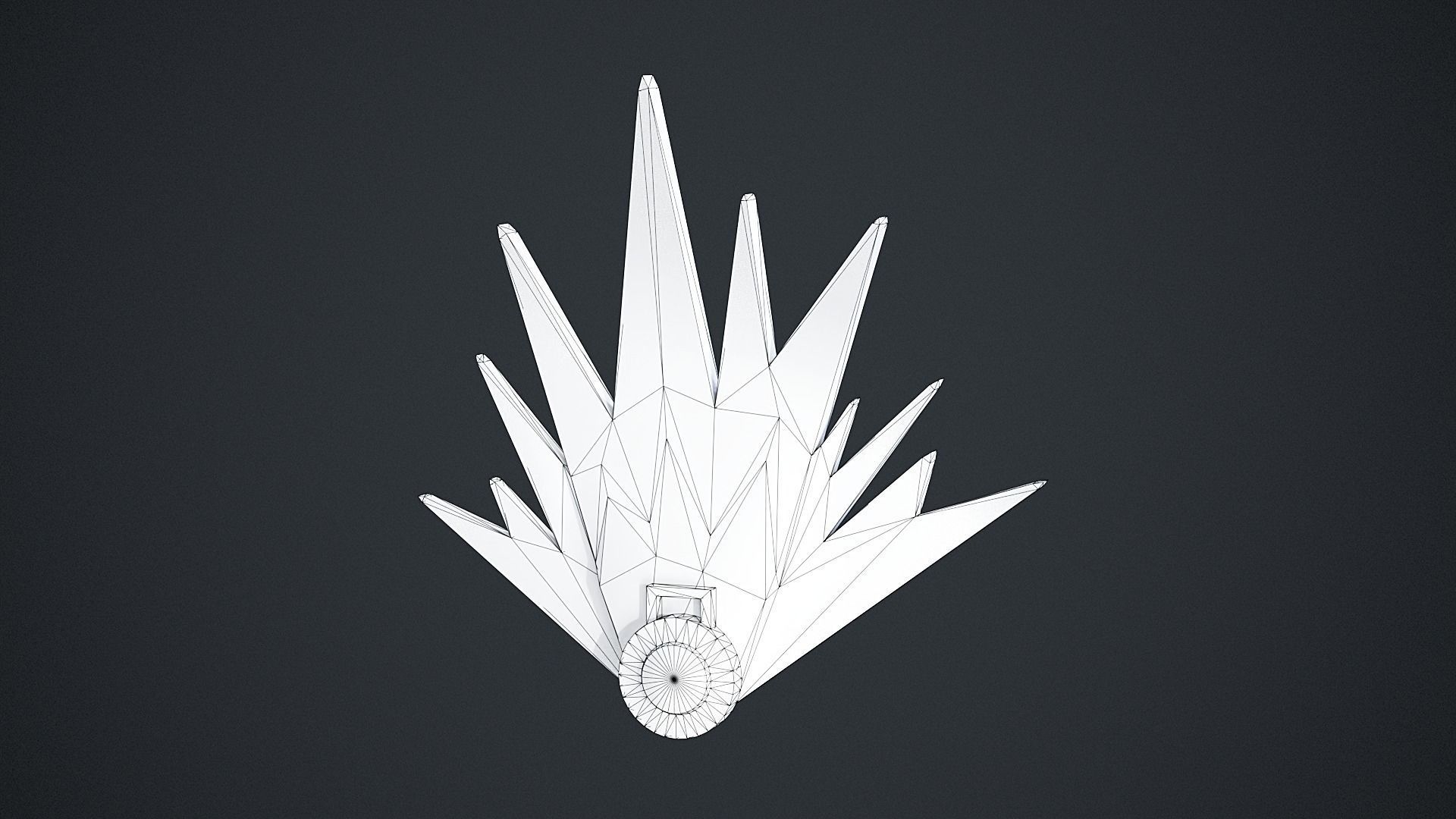 Mine Badge Low-poly 3D model_2