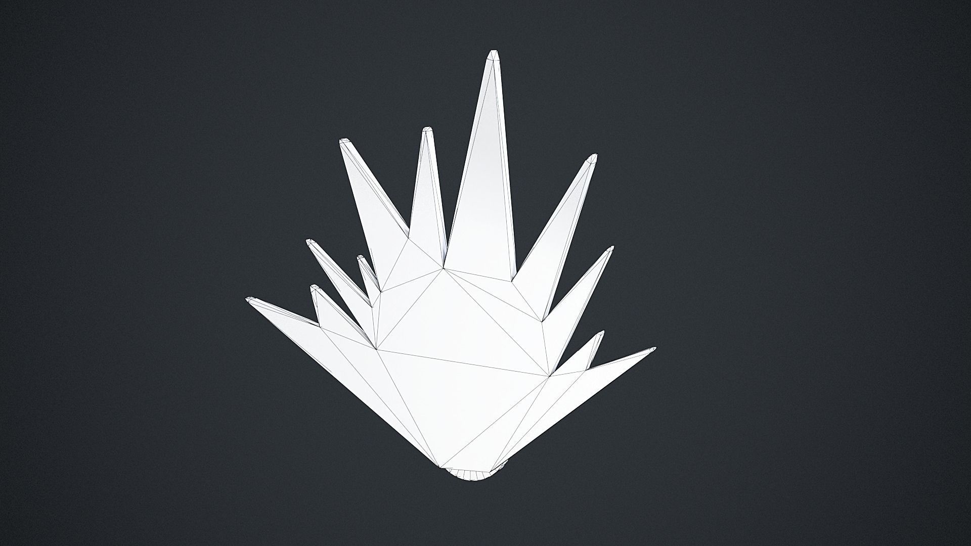 Mine Badge Low-poly 3D model_3