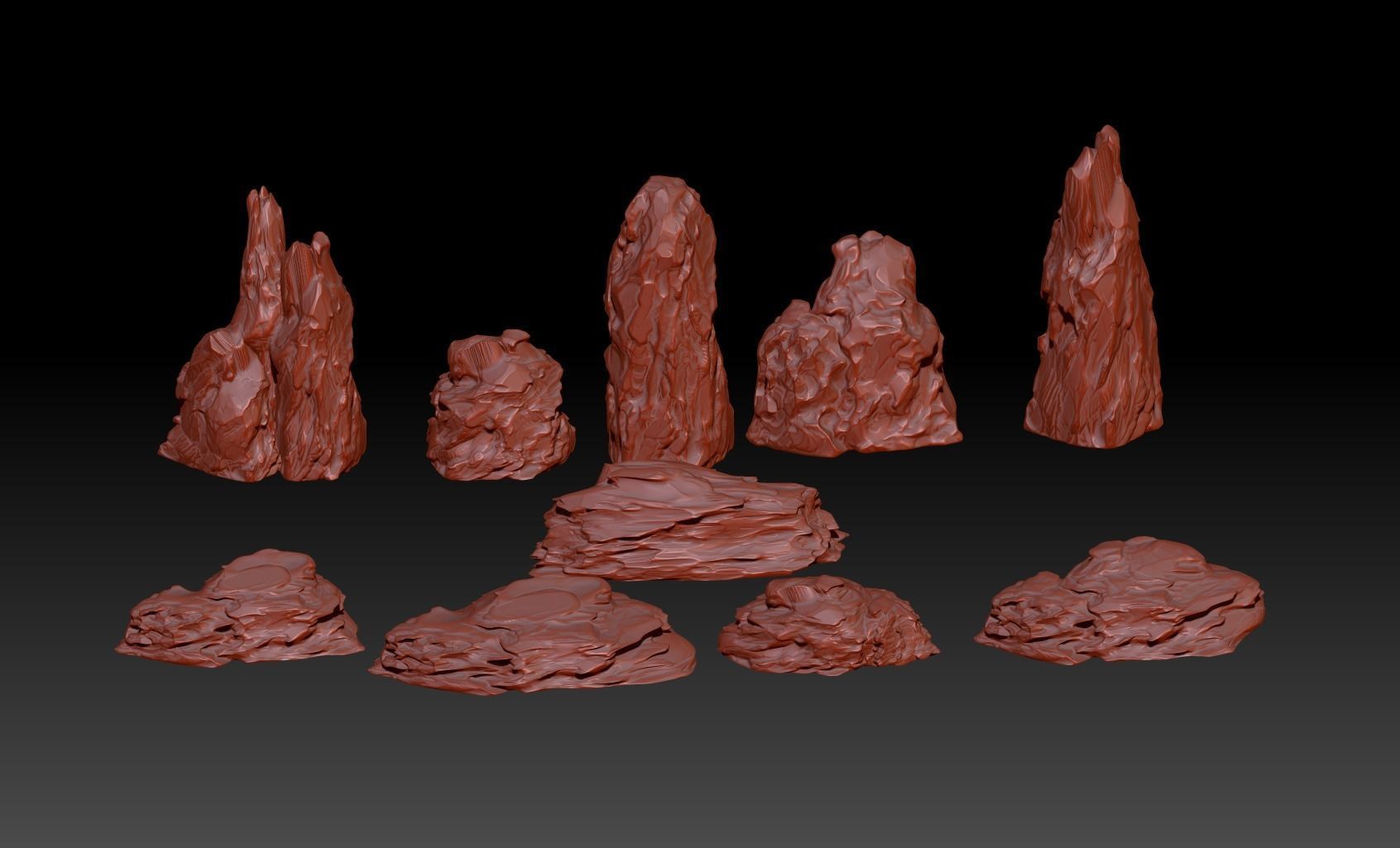 Stone Mountain Carving 3D Model STL Stone 3D Drawing ZB brush 3D print model_2