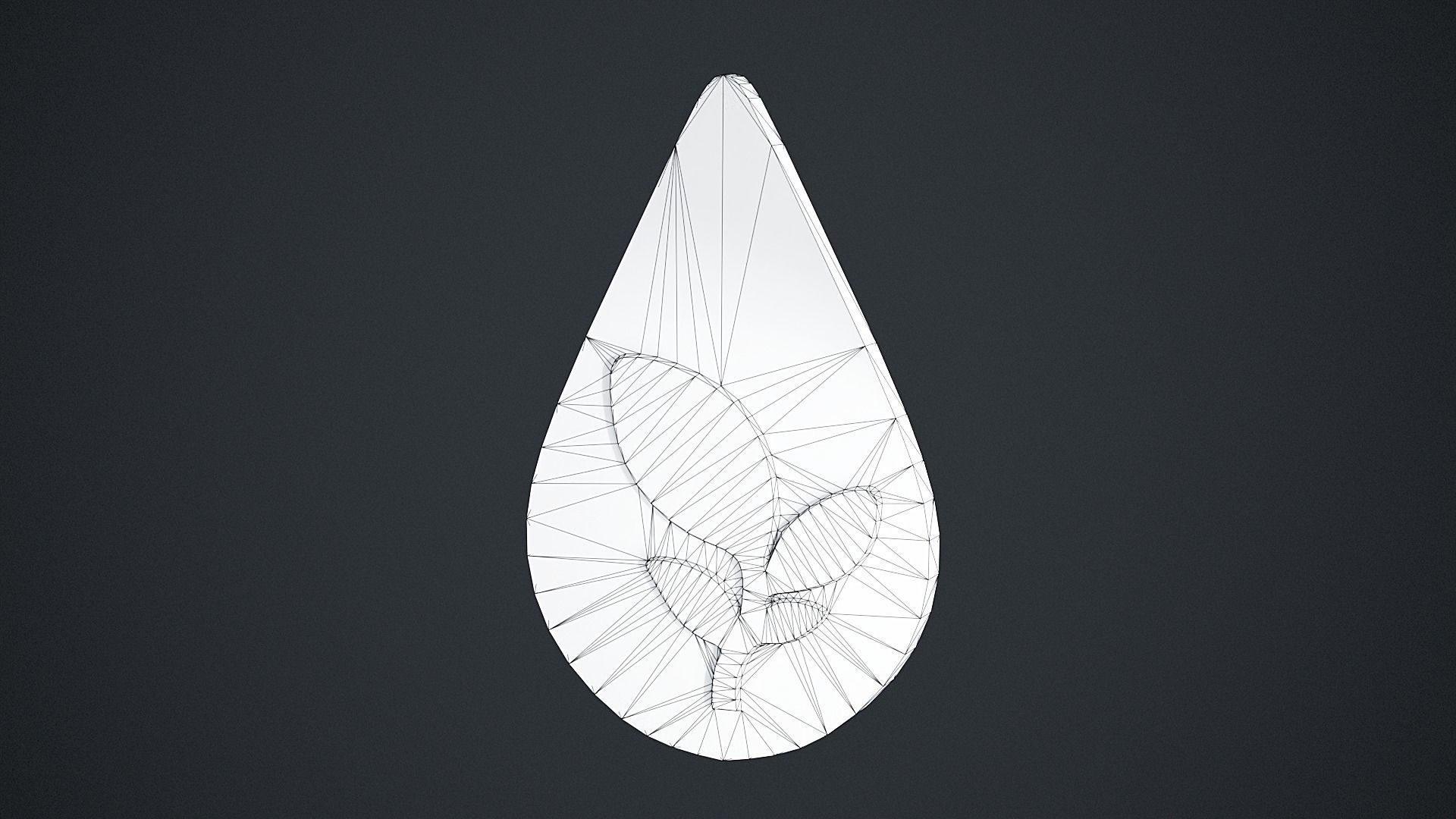 Nature Badge Low-poly 3D model_2