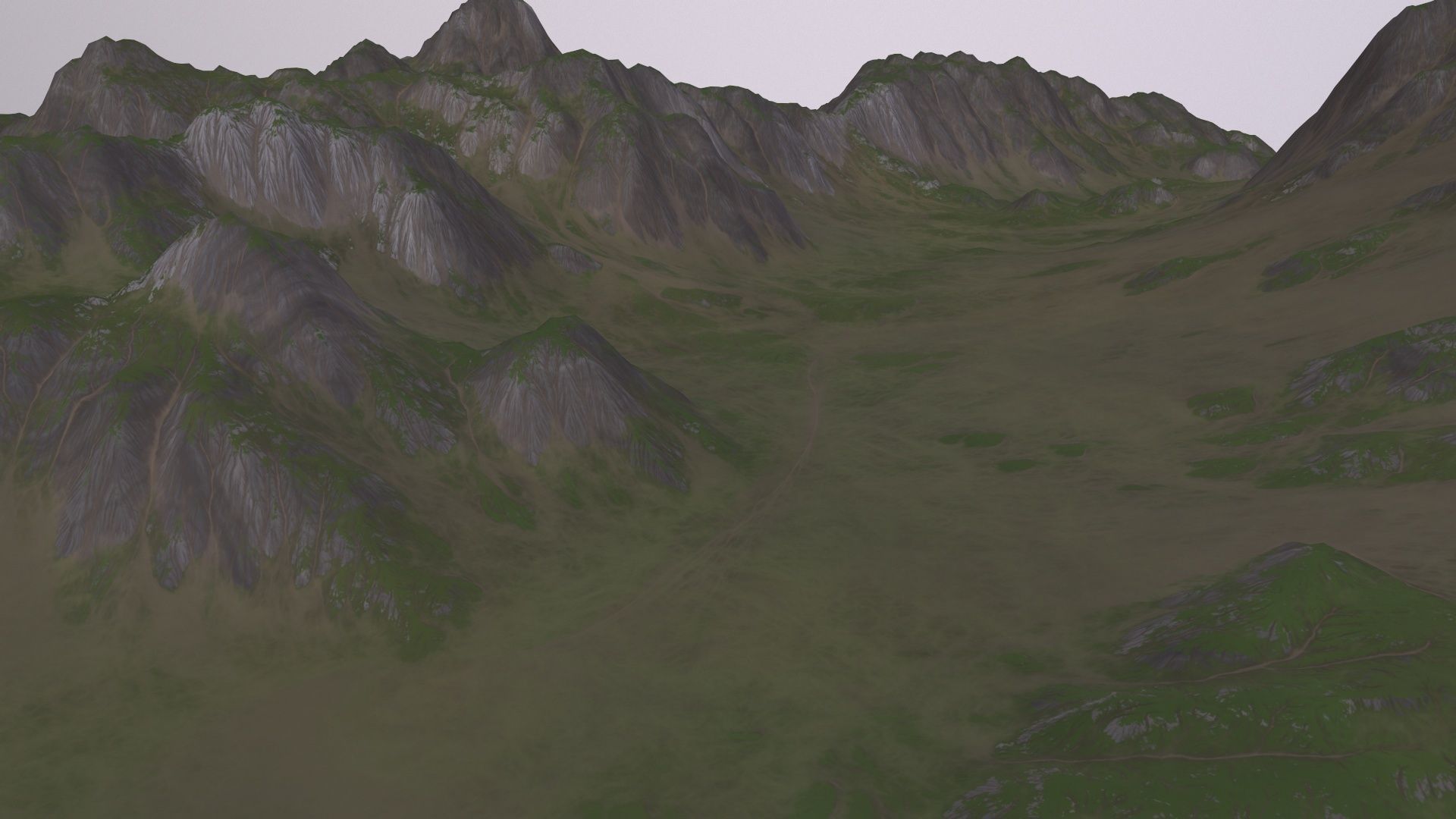Landscape 74 Low-poly 3D model_3