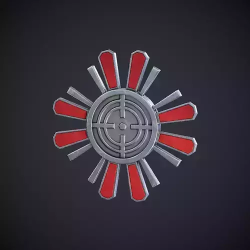 Target Badge Low-poly 3D model