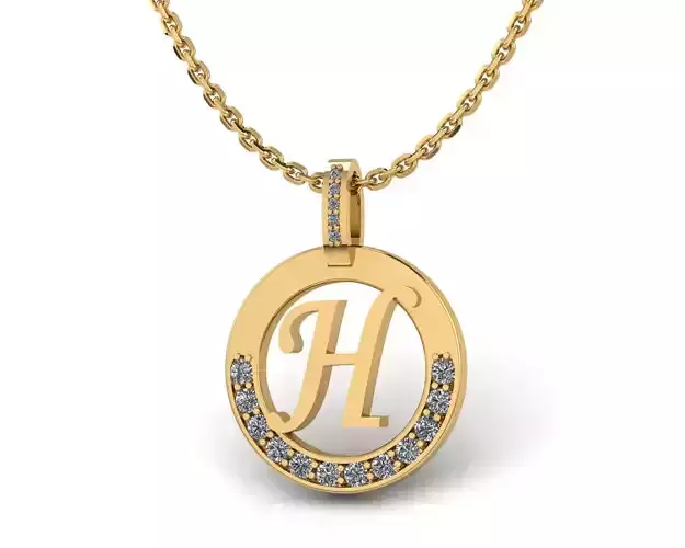 H Letter Pendant  3D print model