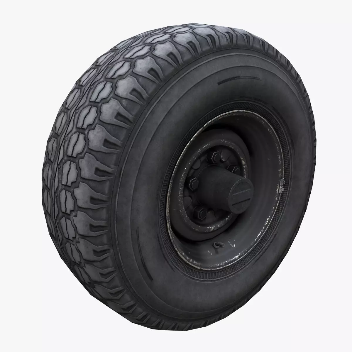 4x4 wheel PBR Low-poly 3D model