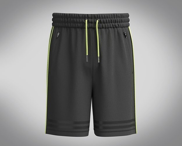 Mens Shorts-Black and Mesh 3D model
