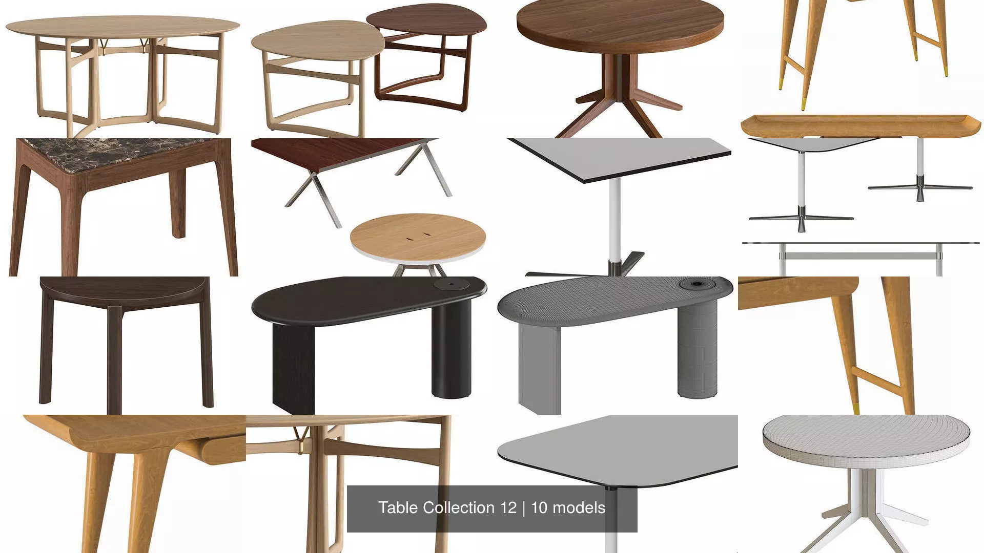 Table Collection 12 3D Model Pack | CGTrader