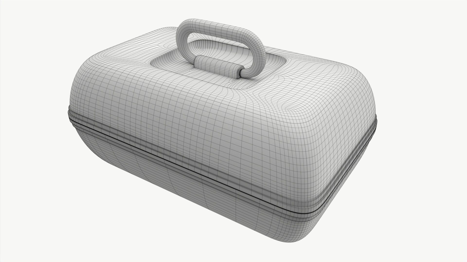 Costmetics Make-Up Organizer Plastic Box 3D model_7