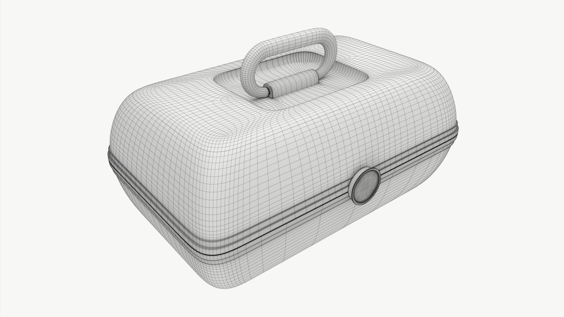 Costmetics Make-Up Organizer Plastic Box 3D model_6