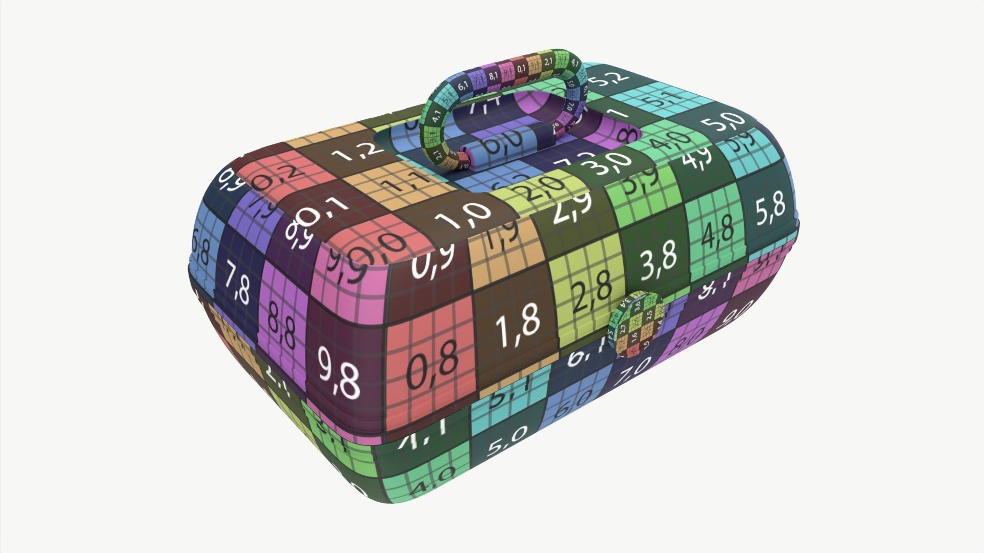 Costmetics Make-Up Organizer Plastic Box 3D model_8