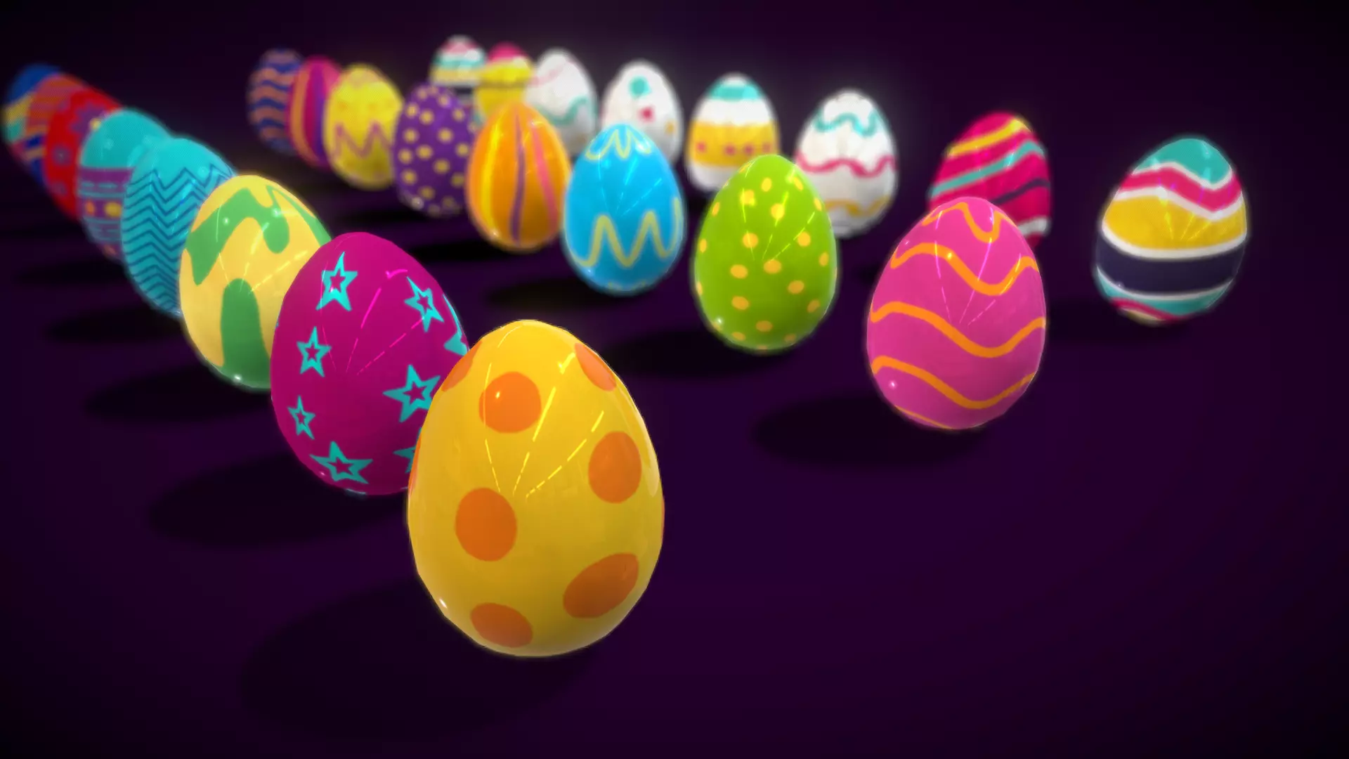 Colections Easter Eggs4 Low-poly 3D model_0
