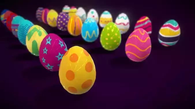 Colections Easter Eggs4 Low-poly 3D model