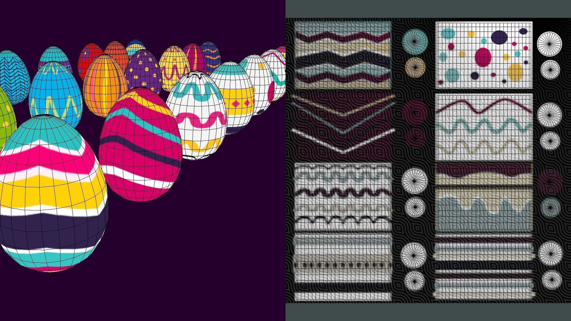 Colections Easter Eggs4 Low-poly 3D model_9