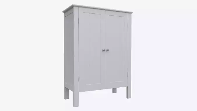 Dresser bathroom cabinet with two doors 3D model