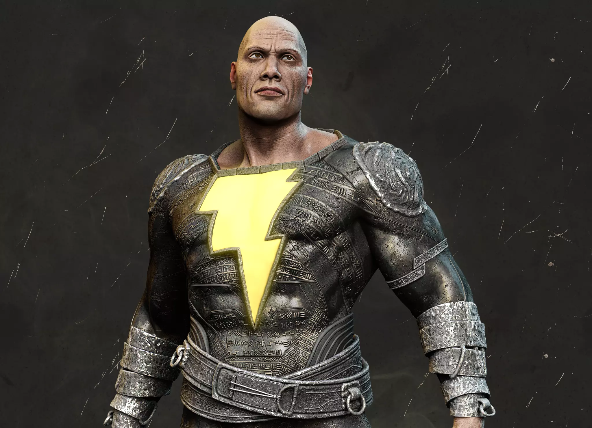 Black Adam Statue 3D print model_0
