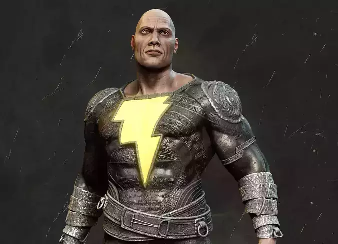 Black Adam Statue 3D print model