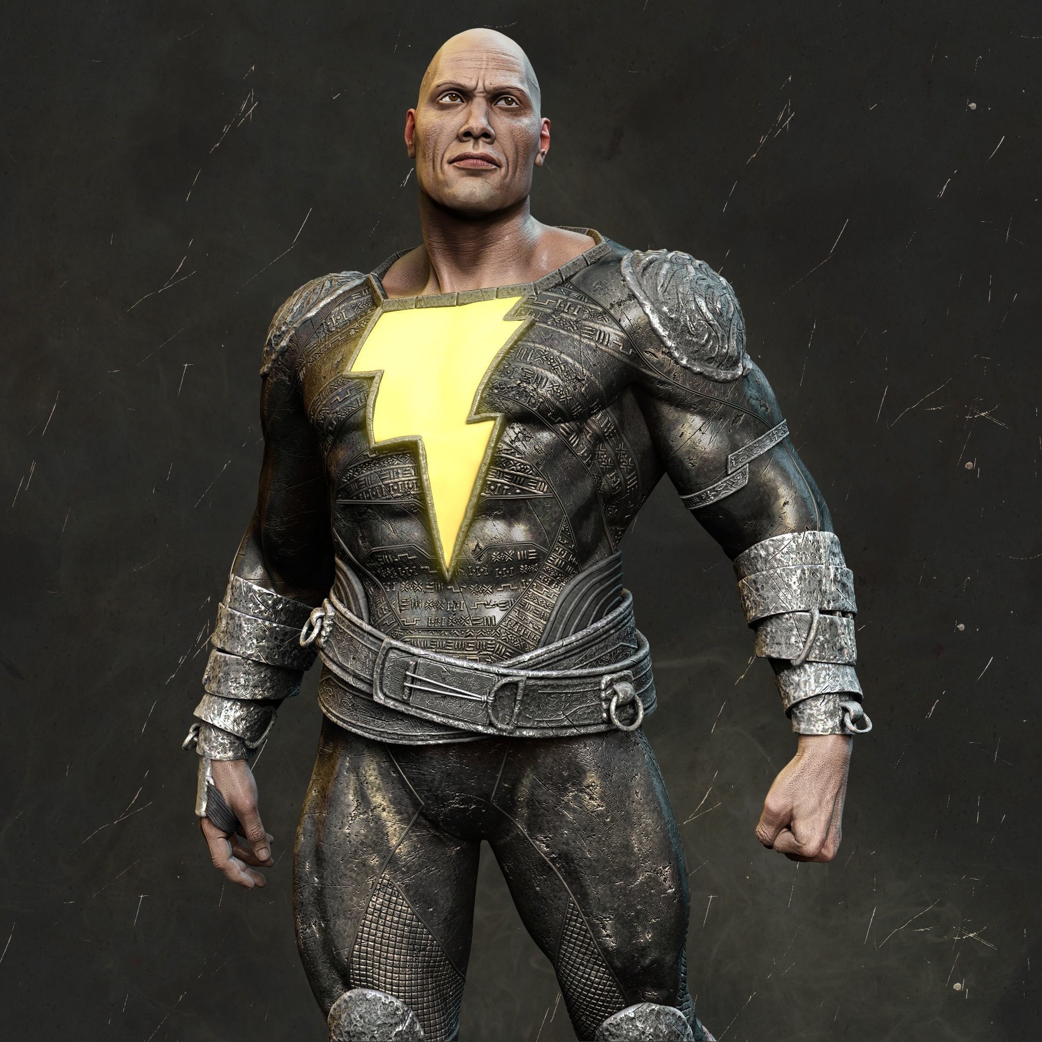 Black Adam Statue 3D print model_1