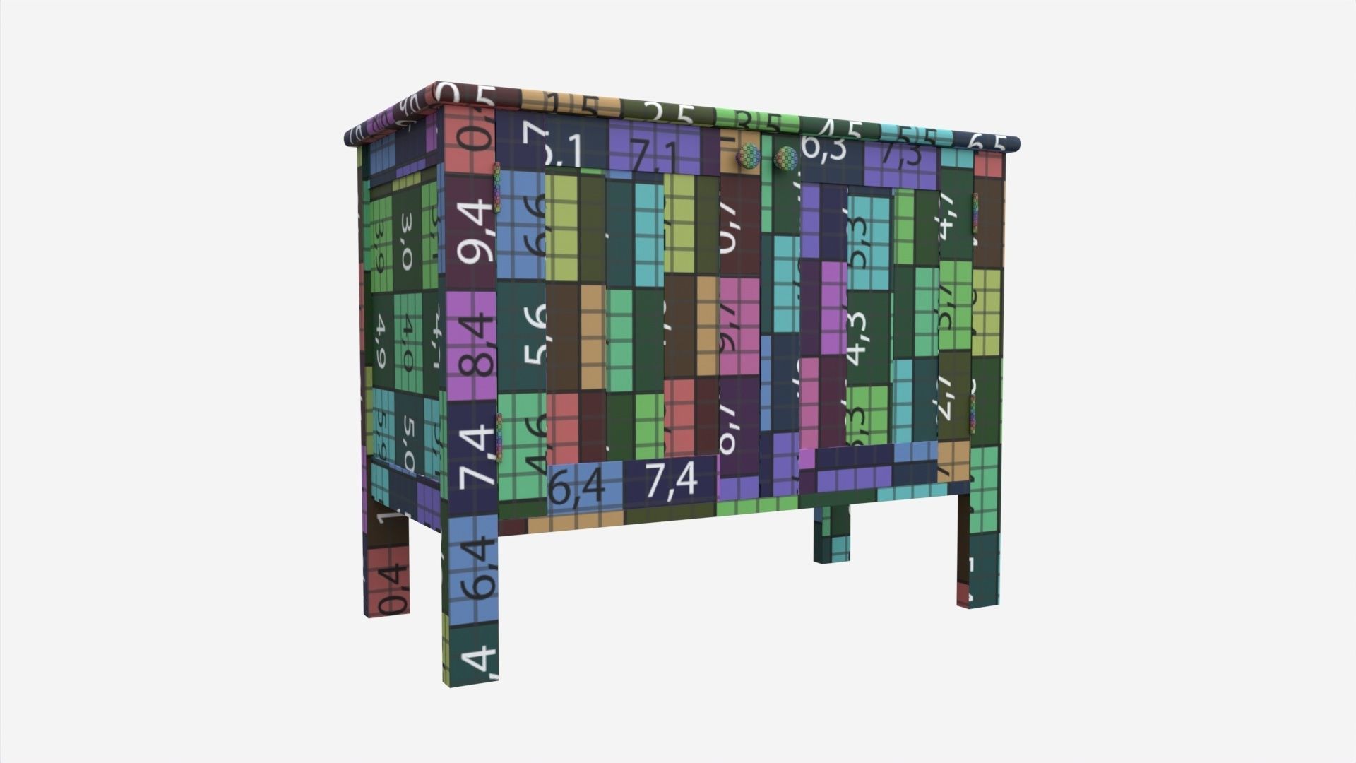 Dresser small 3D model_7