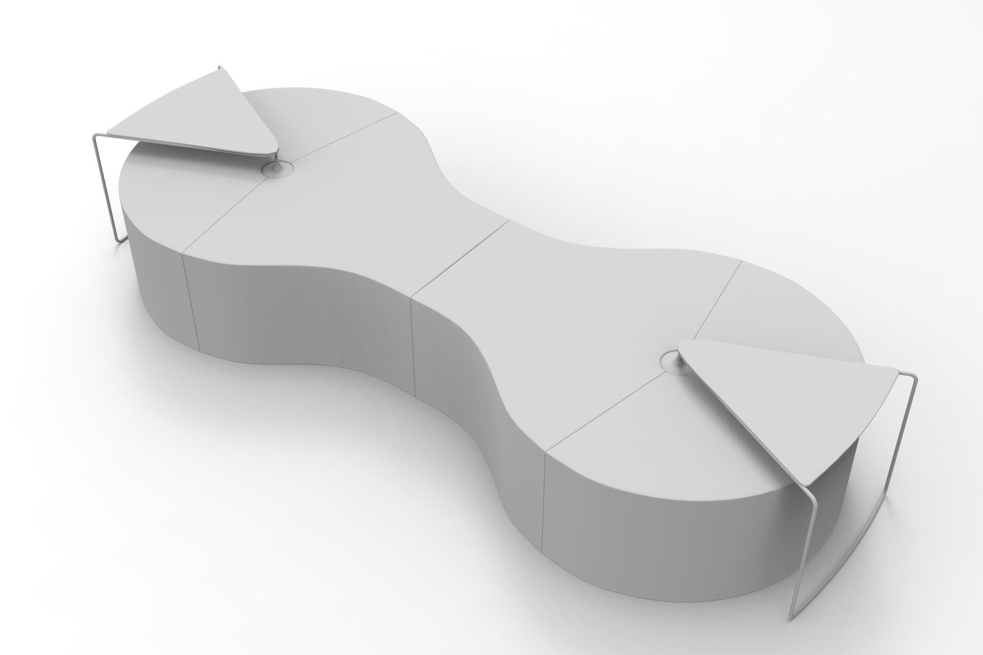 Connect Sofa Low-poly 3D model_7