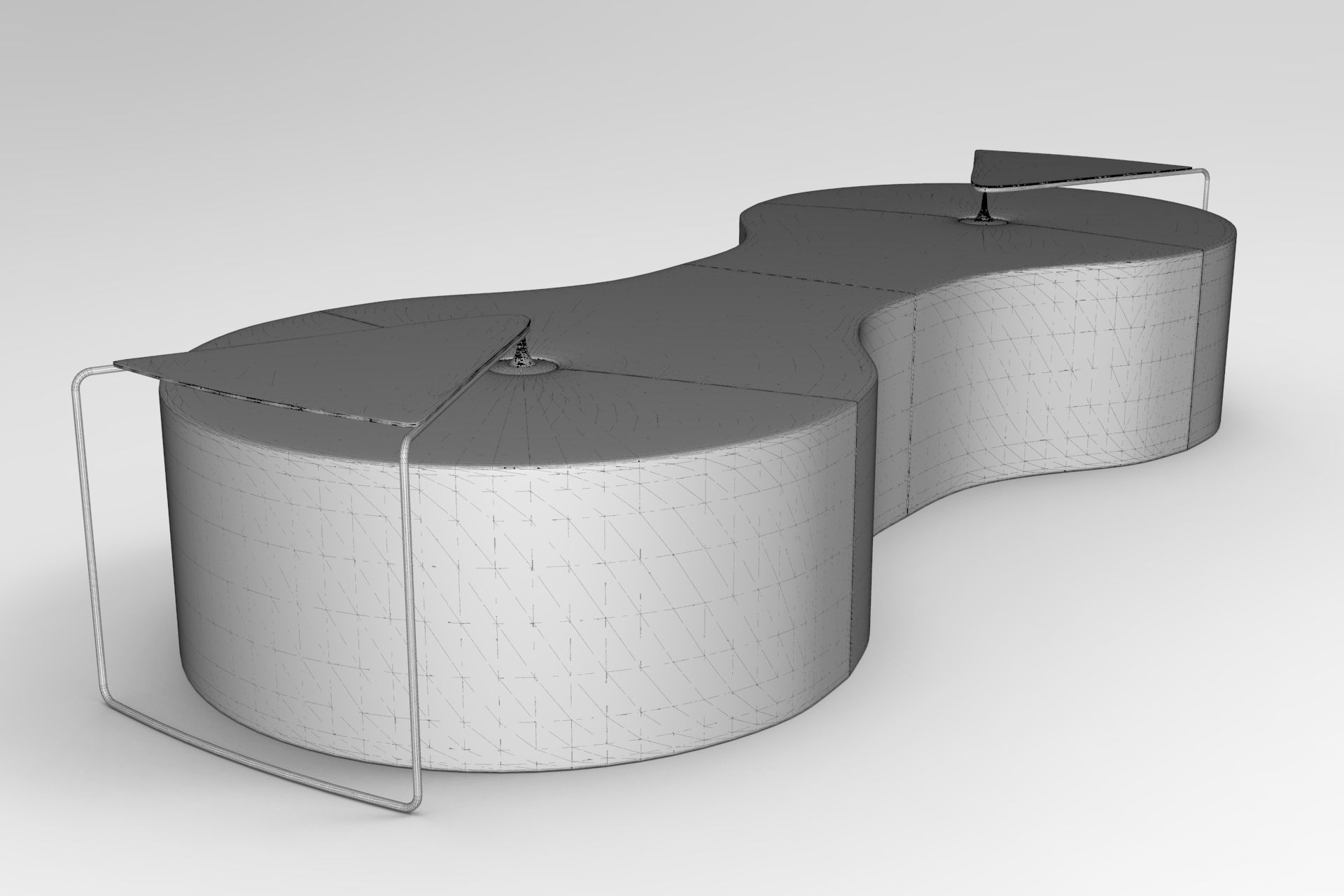 Connect Sofa Low-poly 3D model_5