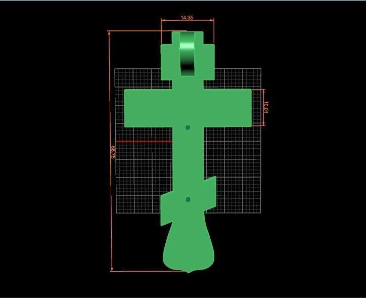 cross crucifix jesus without stones 3D print model_26