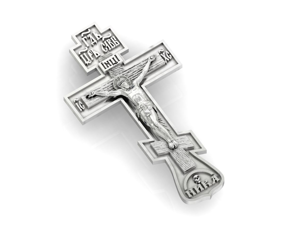 cross crucifix jesus without stones 3D print model_17