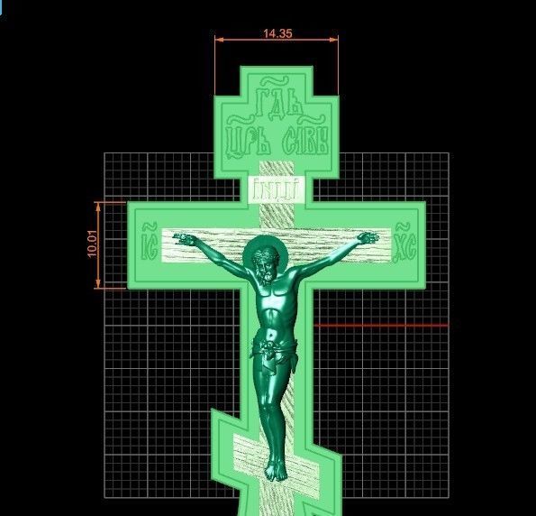 cross crucifix jesus without stones 3D print model_21