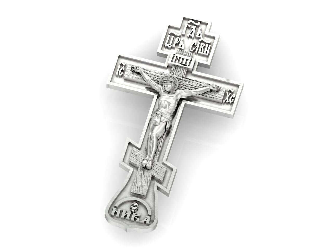 cross crucifix jesus without stones 3D print model_15