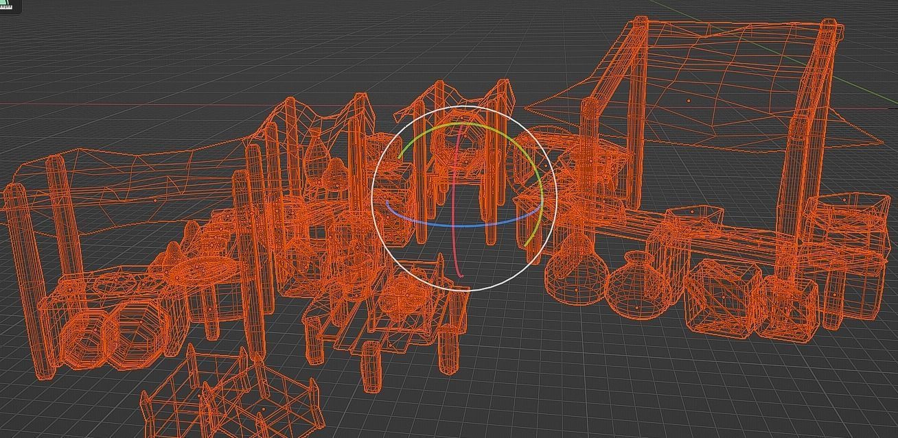 Low - Poly Stylized Market Pack Free low-poly 3D model_3