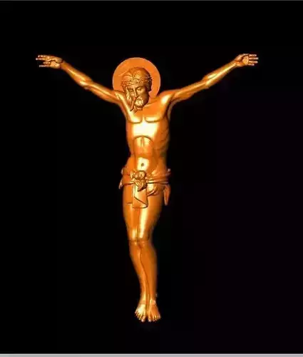 jesus crucifix full length 3D print model