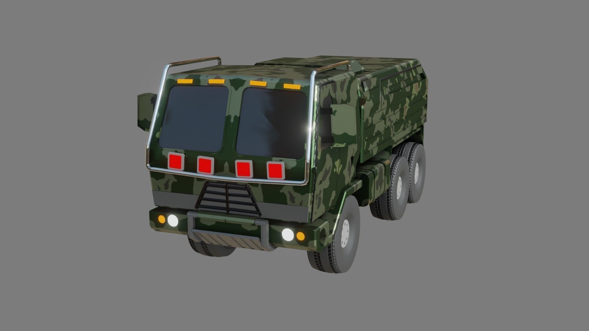  Military Truck - Low poly - PBR - Game ready Low-poly 3D model_1